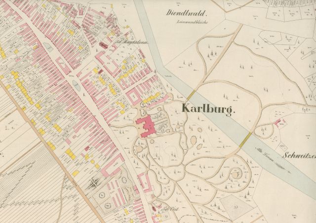 Pôvodná katastrálna mapa Rusovce, 1856