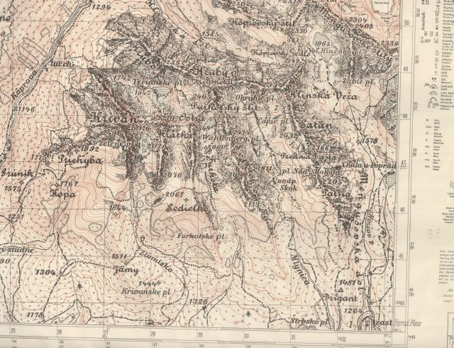 Špeciálna mapa 1:25000, 1934