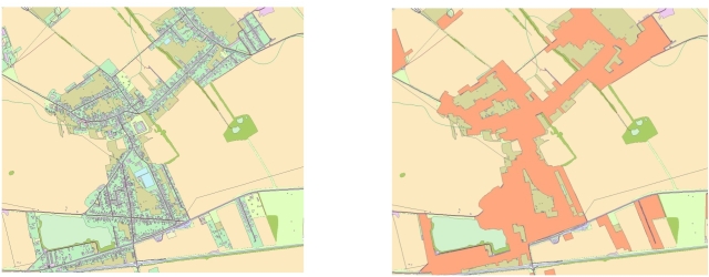 Ukážka generalizácie máp menších mierok