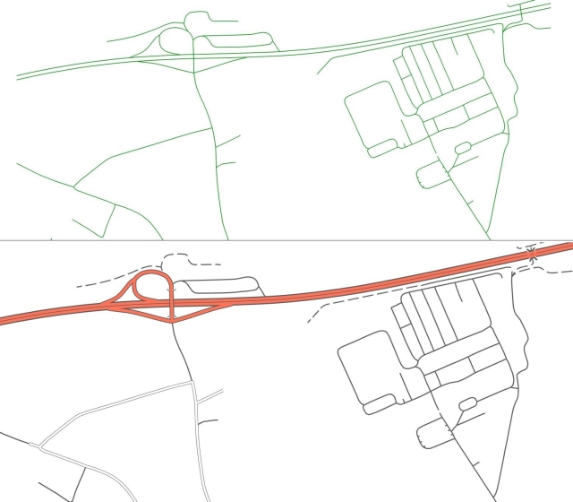 Ukážka symobolizácie vektorového modelu cestnej siete